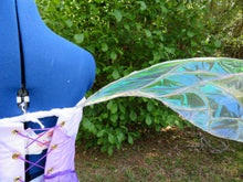Load image into Gallery viewer, Extra Large Adult Sized Iridescent Celophane Goddess Themed Fairy Wings for Cosplay or Costumes