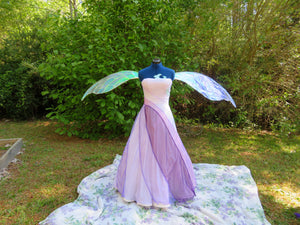 Extra Large Adult Sized Iridescent Celophane Goddess Themed Fairy Wings for Cosplay or Costumes
