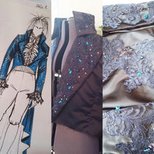 Load image into Gallery viewer, MADE TO ORDER Jareth The Goblin King ball blue jacket, David Bowie, Labyrinth, Cosplay, men Costume, Larp, renaissance costume set