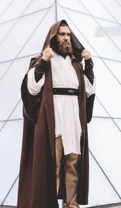 Jedi Cosplay hooded robe costume from Star Saga knight master rebels legion power of the force resistance alliance light side Order