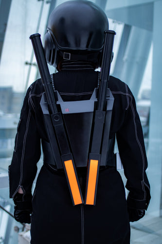 Jyn Erso Cosplay Imperial Ground Crew costume from Star Saga 501st legion darkside force Galactic empire Republic Grand Army