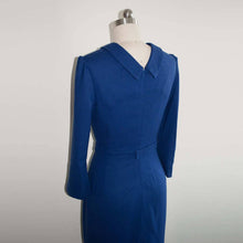 Load image into Gallery viewer, Blue workdress Kate Middleton Blue Pencil and Royal Canada tour tailored dress
