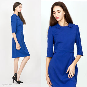 Blue workdress Kate Middleton Blue Pencil and Royal Canada tour tailored dress