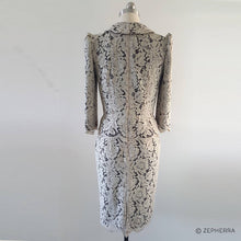 Load image into Gallery viewer, Peterpan collar Lace sleeves Pencil Peplum Khaki Lace Dress
