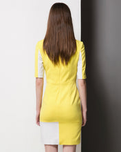 Load image into Gallery viewer, Duchess wimbledon Kate Middleton yellow colorblock dress
