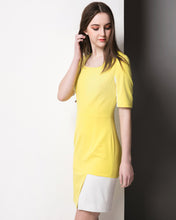 Load image into Gallery viewer, Magenta colorblock work shiftdress Kate Middleton dress