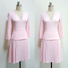 Load image into Gallery viewer, Deep V neckline Duchess of Cambridge pink dress