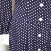 Load image into Gallery viewer, Long sleeve retro polka dot navy blue shirtdress