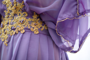 Downton Abbey dinner Titanic event Alternative purple lavender wedding dress