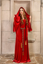 Load image into Gallery viewer, Lady Melisandre Elven dress A luxurious Game of Thrones reproduction made of bright red velvet