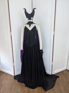 SAMPLE SALE Maleficent Costume Cosplay Corset Adult
