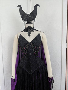 SAMPLE SALE Maleficent Costume Cosplay Corset Adult