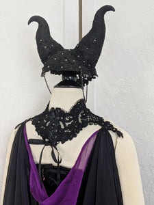 SAMPLE SALE Maleficent Costume Cosplay Corset Adult