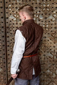 Medieval Knight Gambeson with or without sleeves detachable Middle Ages Coat Vest Fantasy Viking Armor Padding Doublet
