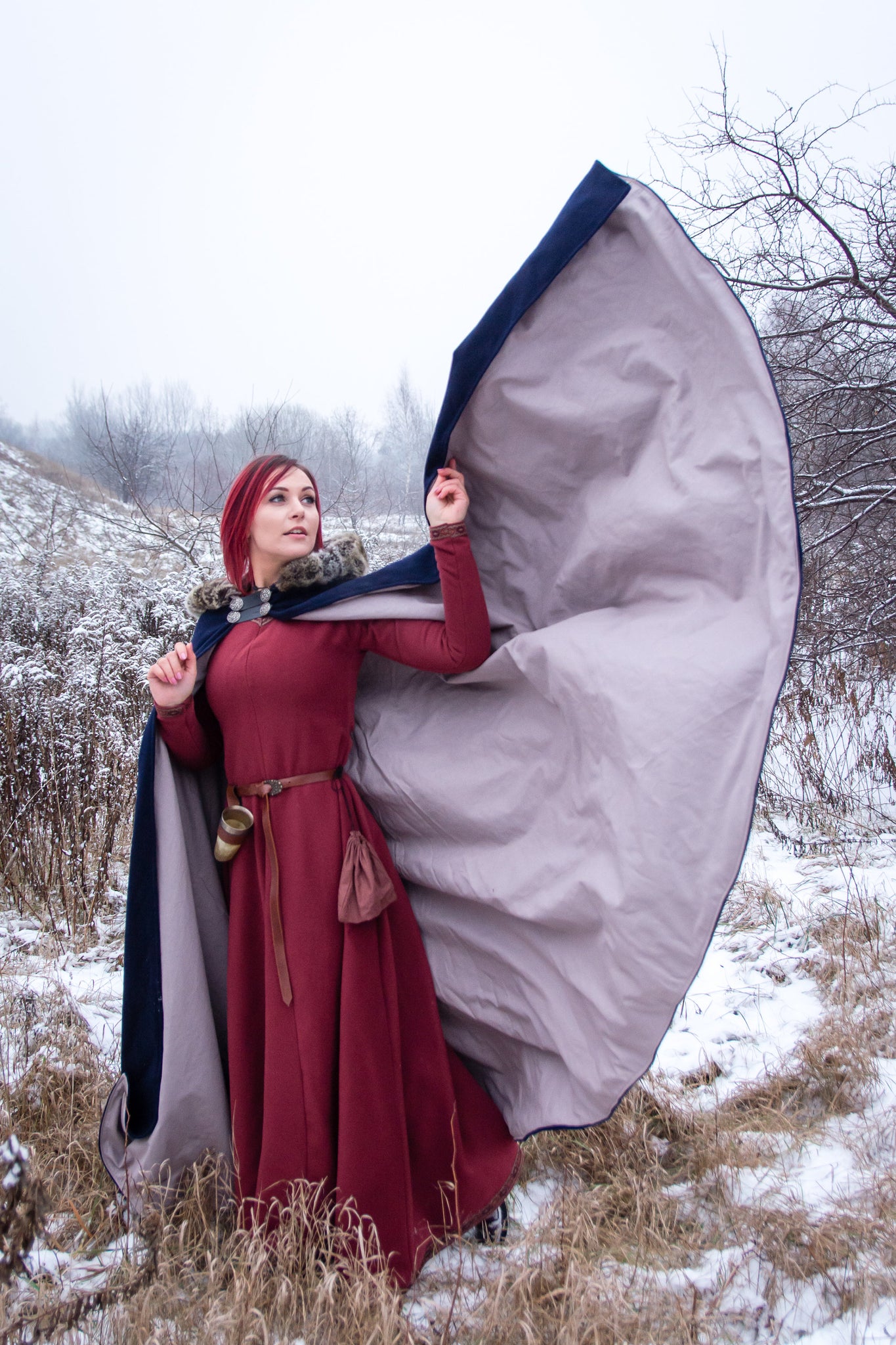 Medieval Long Dress Simple Viking Dress Historical Dress Warm Winter D MJcostume Medieval Long Dress Simple Viking Dress Historical Dress Warm Winter D MJcostume