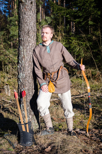 Medieval linen shirt Viking tunic Celtic shirt historical linen shirt medieval clothing