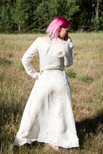 Load image into Gallery viewer, Medieval linen underdress Viking style dress Historical chemise Medieval linen shift Celtic nightgown Fantasy LARP dress
