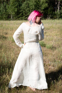 Medieval linen underdress Viking style dress Historical chemise Medieval linen shift Celtic nightgown Fantasy LARP dress
