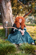 Load image into Gallery viewer, Merida Brave dress+brooch Princess Cosplay costume