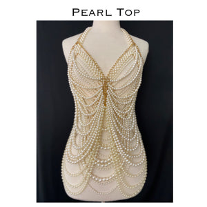 Women Mermaid Costume Pearl Body Chain Top Green Mermaid Tail Each Item Is Sold Separate