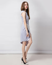 Load image into Gallery viewer, Wrap dress elegant Geometric dress Modern dress asymmetrical dress
