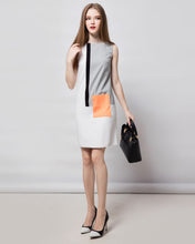 Load image into Gallery viewer, Shiftdress Sleeveless Petite Modern A line dress elegant dress