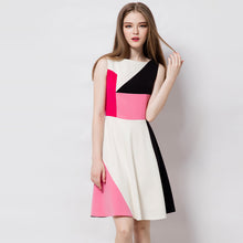 Load image into Gallery viewer, Geometric dress Petite Modern asymmetrical elegant dress