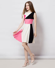 Load image into Gallery viewer, Geometric dress Petite Modern asymmetrical elegant dress
