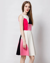 Load image into Gallery viewer, Geometric dress Petite Modern asymmetrical elegant dress