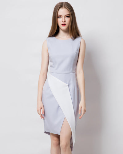 Wrap dress elegant Geometric dress Modern dress asymmetrical dress