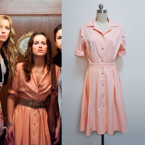 Leighton Meester Monte Carlo Peach or Orange shirtdress