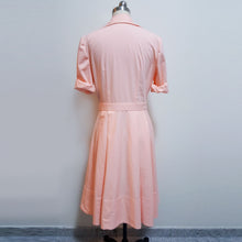 Load image into Gallery viewer, Leighton Meester Monte Carlo Peach or Orange shirtdress