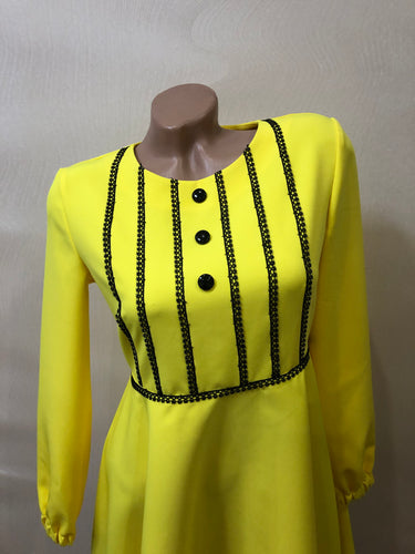 Morton salt girl dress Halloween dress Yellow dress kids women dress Spring dress Yellow Bridesmaid dress Party dress Long Sleeve dress