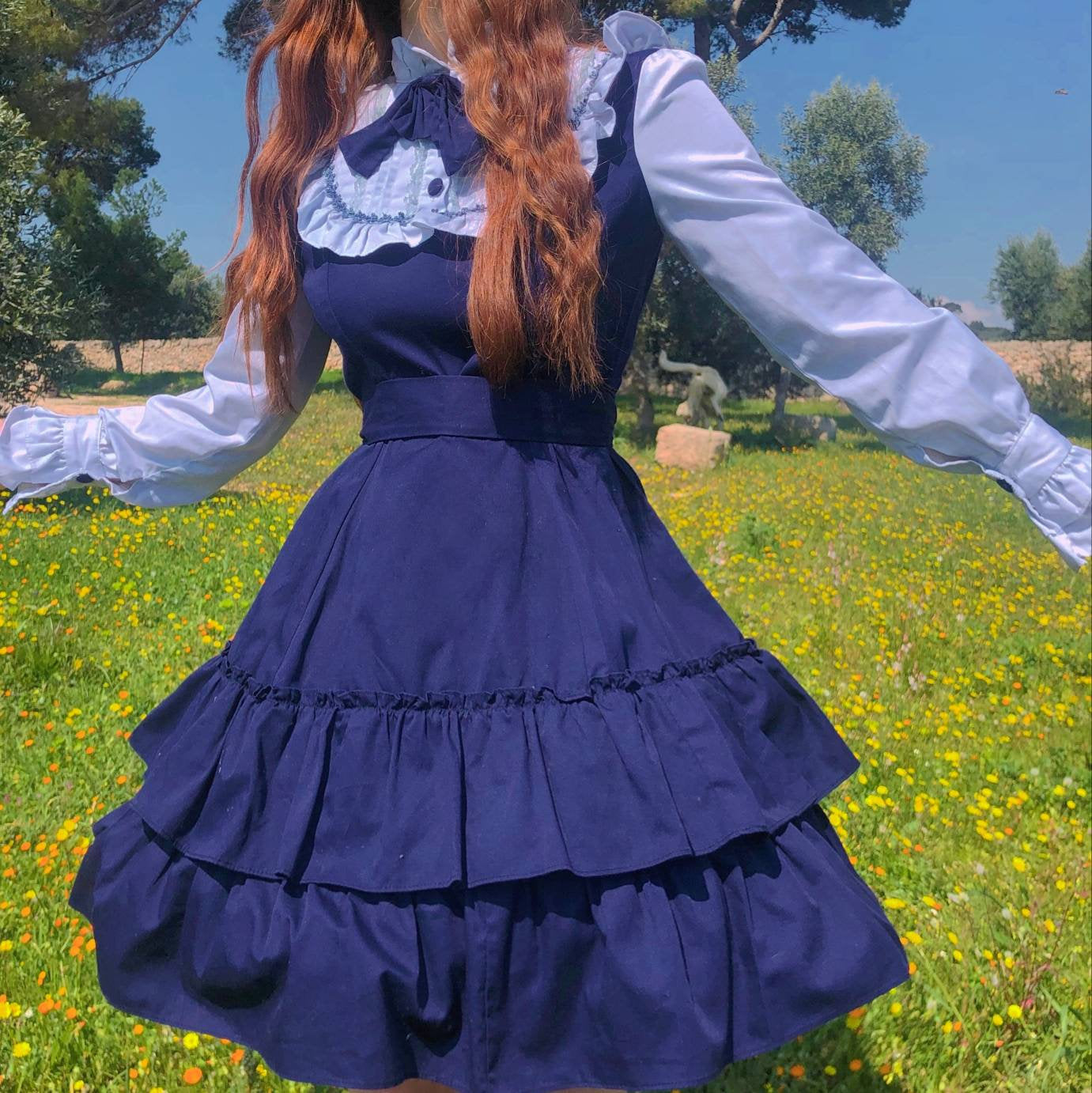 white christmas dresses Tailor cottagecore victorian sweet lolita dress – MJcostume