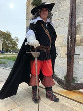Load image into Gallery viewer, MADE TO ORDER Musketeers cloak replica, Athos, Portos, Aramis, D&#39;Artagnan, larp, man renaissance costume
