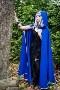 Mystical Hooded Cloak Elven Cape Fantasy Medieval Attire Wizard LARP Garb Cosplay Costume Renaissance Fair Wear