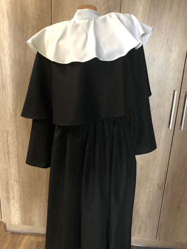 Nun costume Valak Nun Head Piece Medieval nun Horror movie Halloween costume Black Gothic Nun's costume Historic Renaissance Saint costume