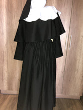 Load image into Gallery viewer, Nun costume Valak Nun Head Piece Medieval nun Horror movie Halloween costume Black Gothic Nun&#39;s costume Historic Renaissance Saint costume