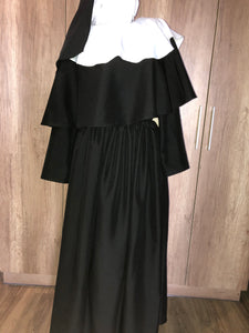 Nun costume Valak Nun Head Piece Medieval nun Horror movie Halloween costume Black Gothic Nun's costume Historic Renaissance Saint costume