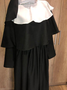 Nun costume Valak Nun Head Piece Medieval nun Horror movie Halloween costume Black Gothic Nun's costume Historic Renaissance Saint costume