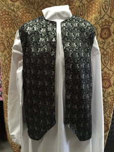 Outlander inspired waistcoat black and silver