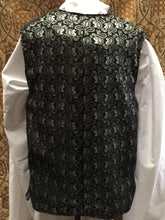 Load image into Gallery viewer, Outlander inspired waistcoat black and silver