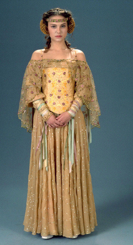 Padme floral cosplay Meadow Yellow picnic dress – MJcostume