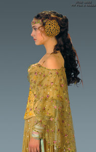 Padme floral cosplay Meadow Yellow picnic dress