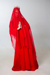 Evil Queen Halloween Costume Deep V Neck Black Gothic Wedding Dress