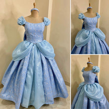 Load image into Gallery viewer, Cinderella 3D metallic brocade fabric Parks dress