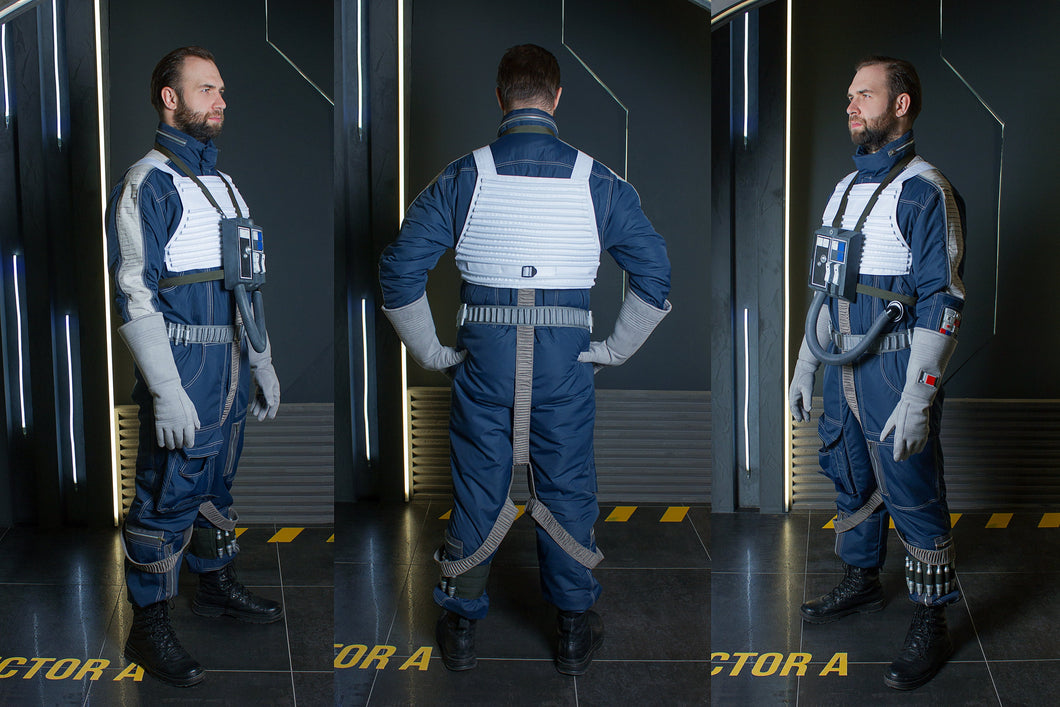 Blue Squadron Resistance Pilot cosplay costume from Star Saga x wing rebels legion resistance alliance Galactic rebellion New Republic