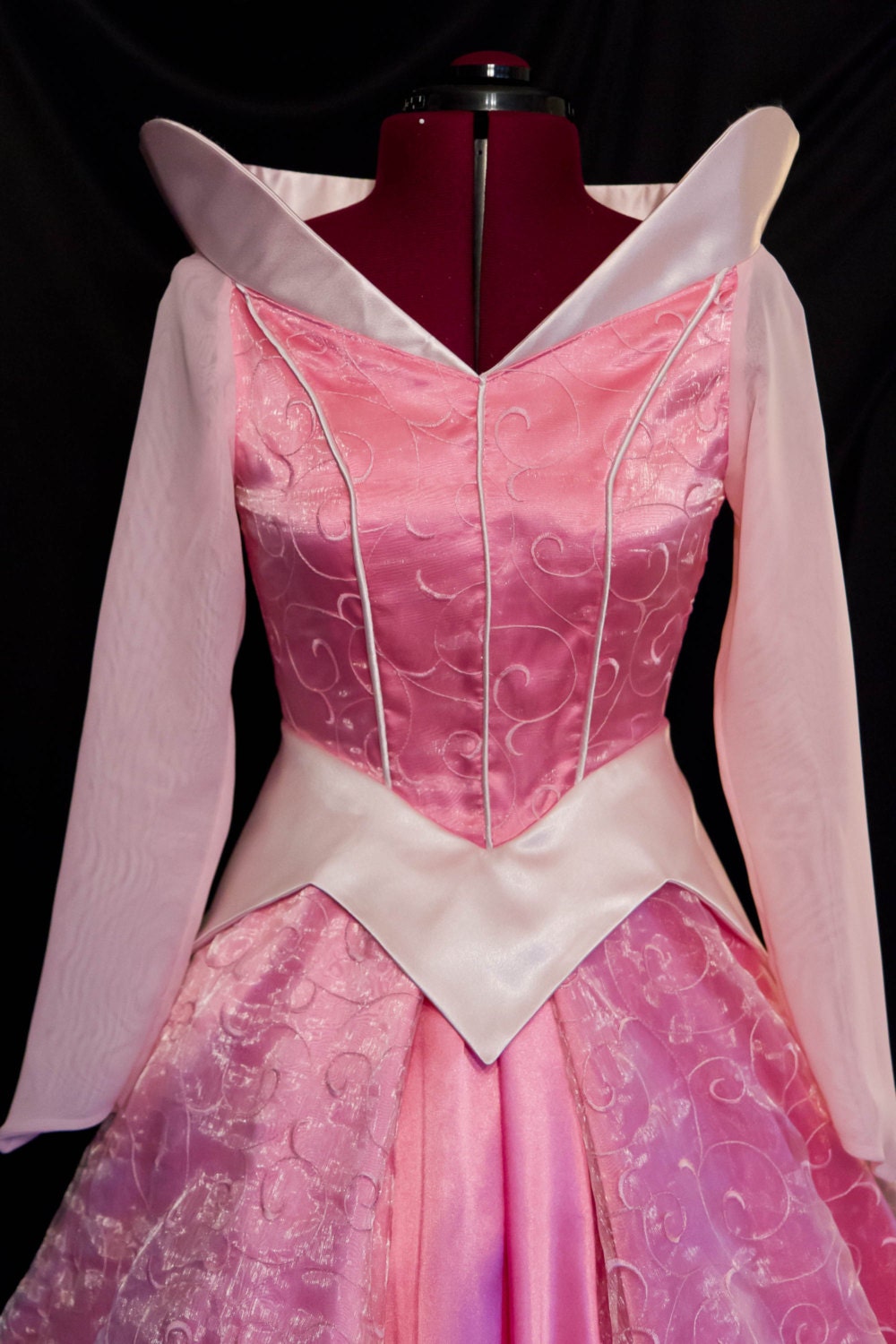 princess aurora dress adults princess aurora dress adults Costume Aurora Dress GOWN Custom Cosplay Costume Pink Swirls ADULT Sle – MJcostume