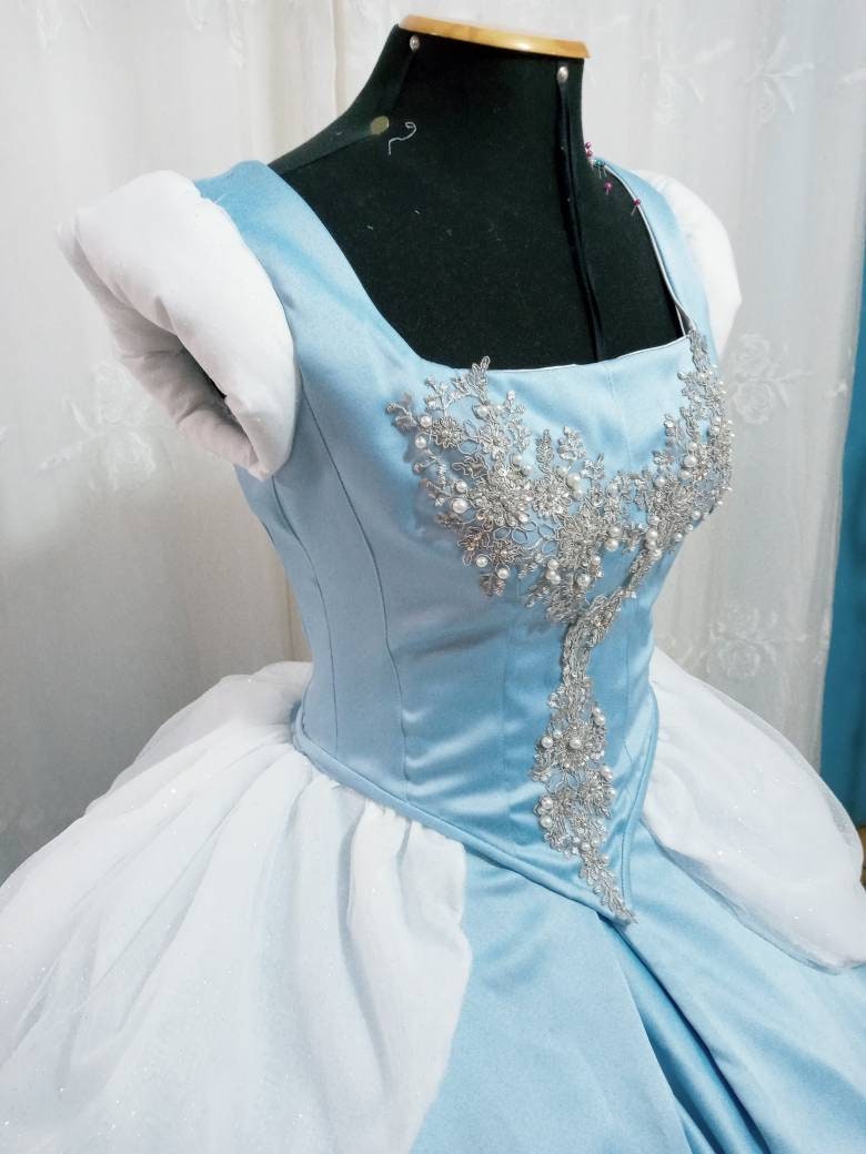Dress with hoop skirt Princess Cinderella dress – MJcostume