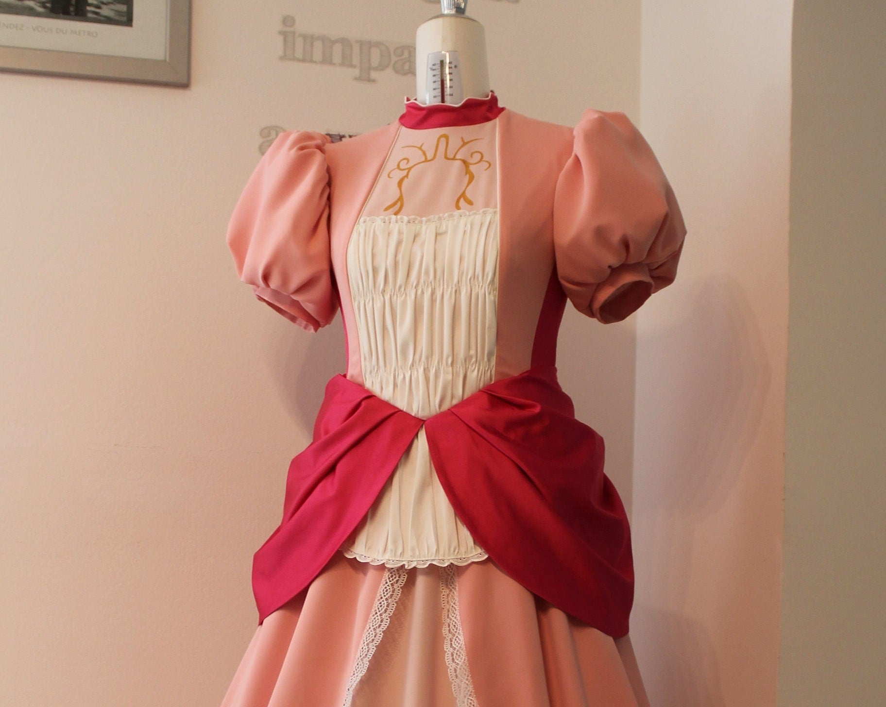 princess peach costume dress Cosplay Tennis with Crown Earrings Made from high Princess Dress Peach Cosplay costume